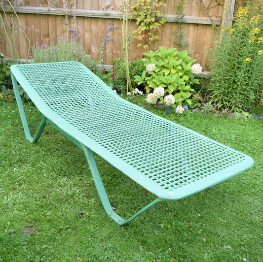 Vintage Fibreglass Strand Rare Sun Loungers - Russell Woodard - Arsenic Green