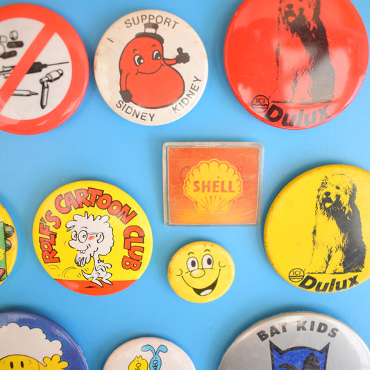 Vintage 1970s / 1980s Badges - Various Themes