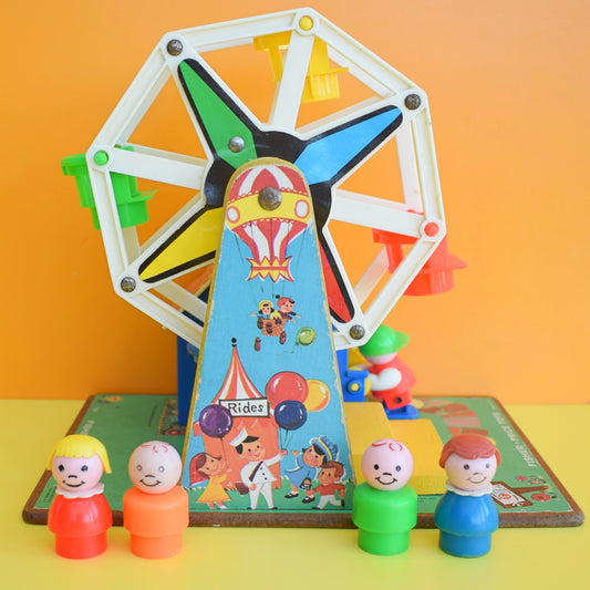 Vintage 1970s Fisher Price Carousel & Figures