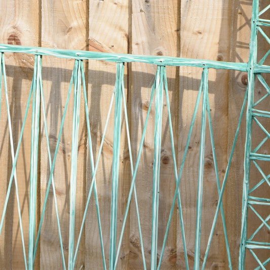 Vintage Fibreglass Strand Trellis Panels - Russell Woodard - Green