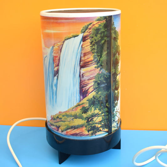 Vintage 1970s Kitsch Waterfall Fan Lamp