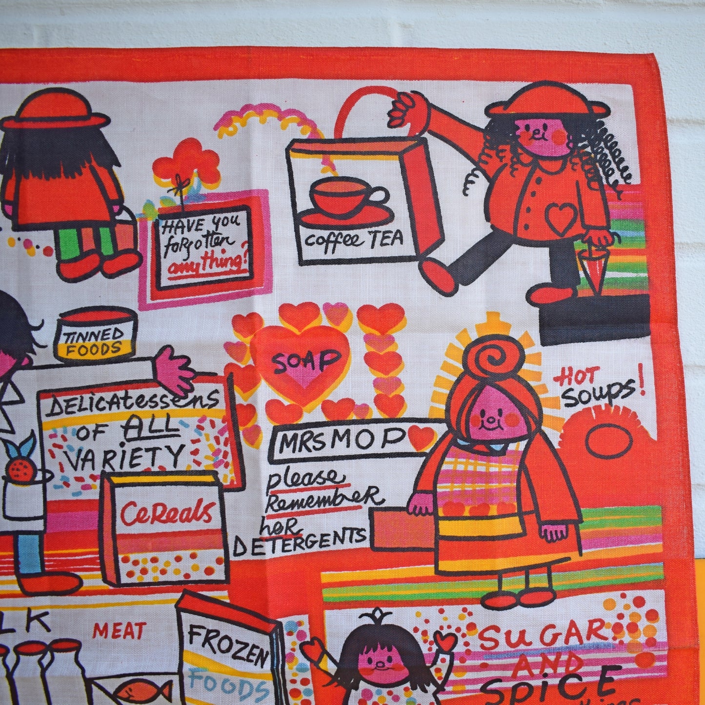 Vintage 1970s Tea Towel - Marion All Things Nice by Vintage