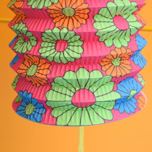 Vintage 1970s Paper Lanterns - Flower Power by Pineapple Retro