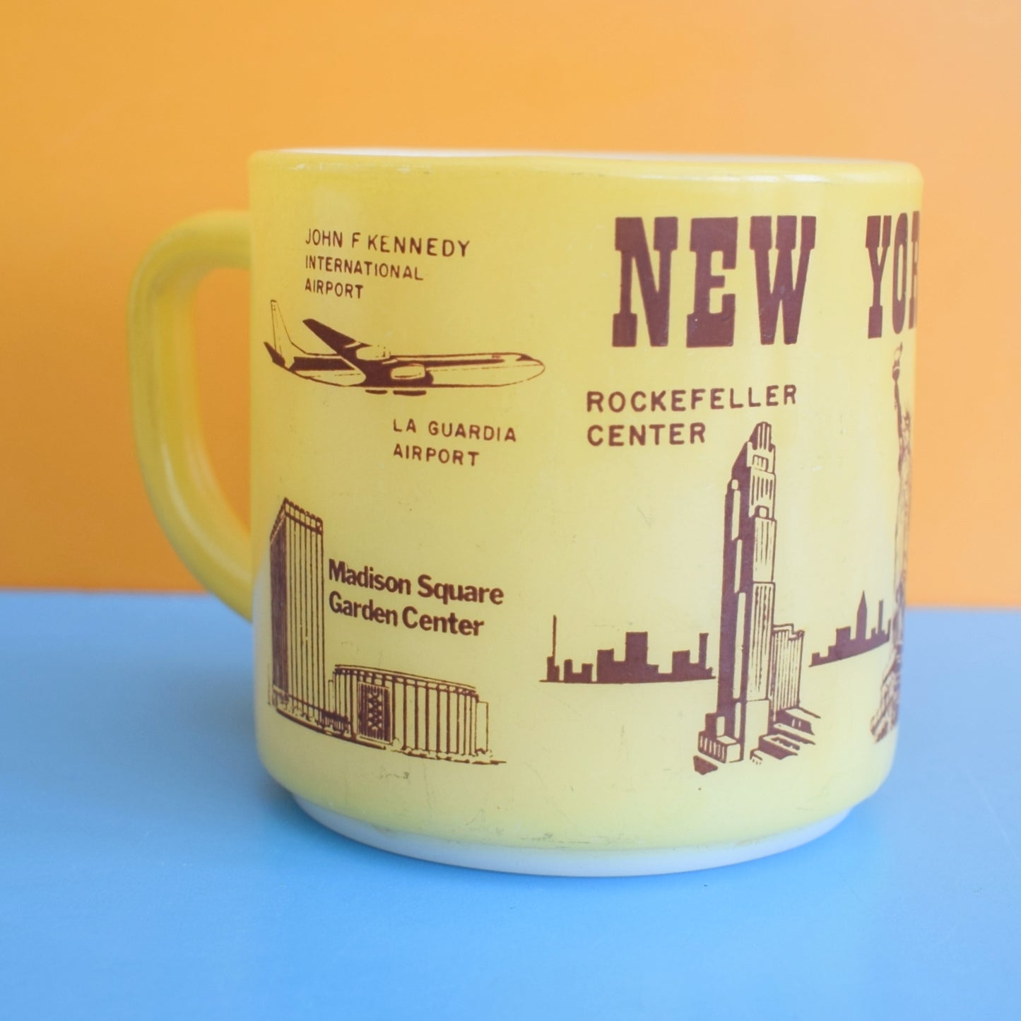 Vintage 1970s Mug - Federal Glass USA - Pyrex - New York