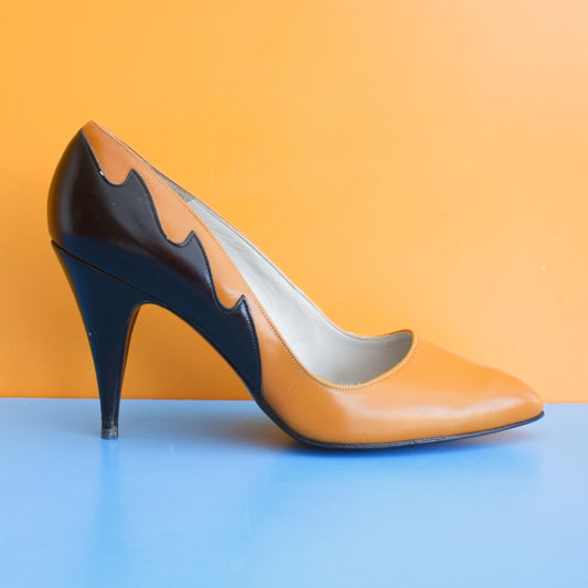 Vintage 1980s Leather Bally Shoes - Size 5.5 Heels by Vintage