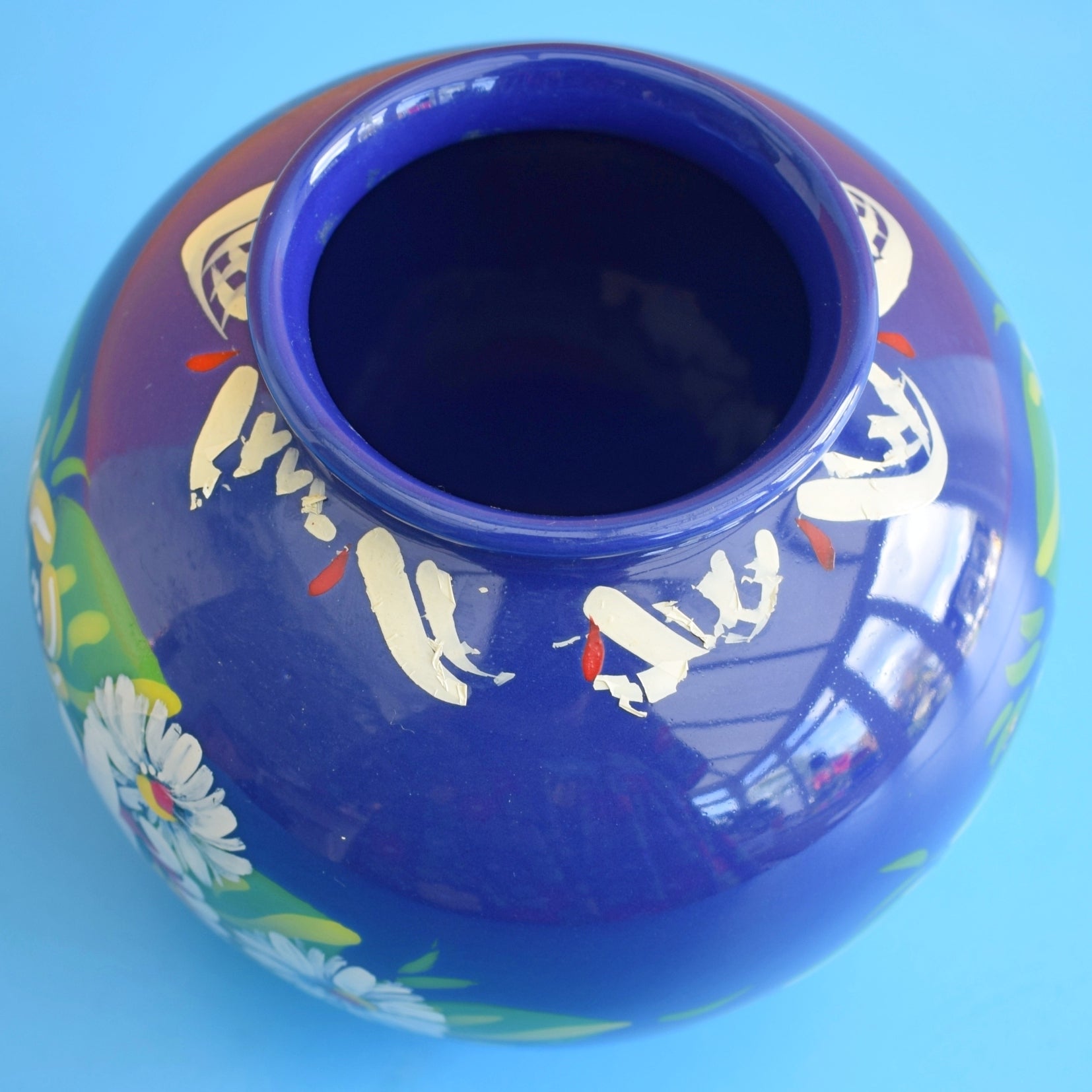 Vintage 1980s Ceramic Hand Painted Barge Ware by Pineapple Retro