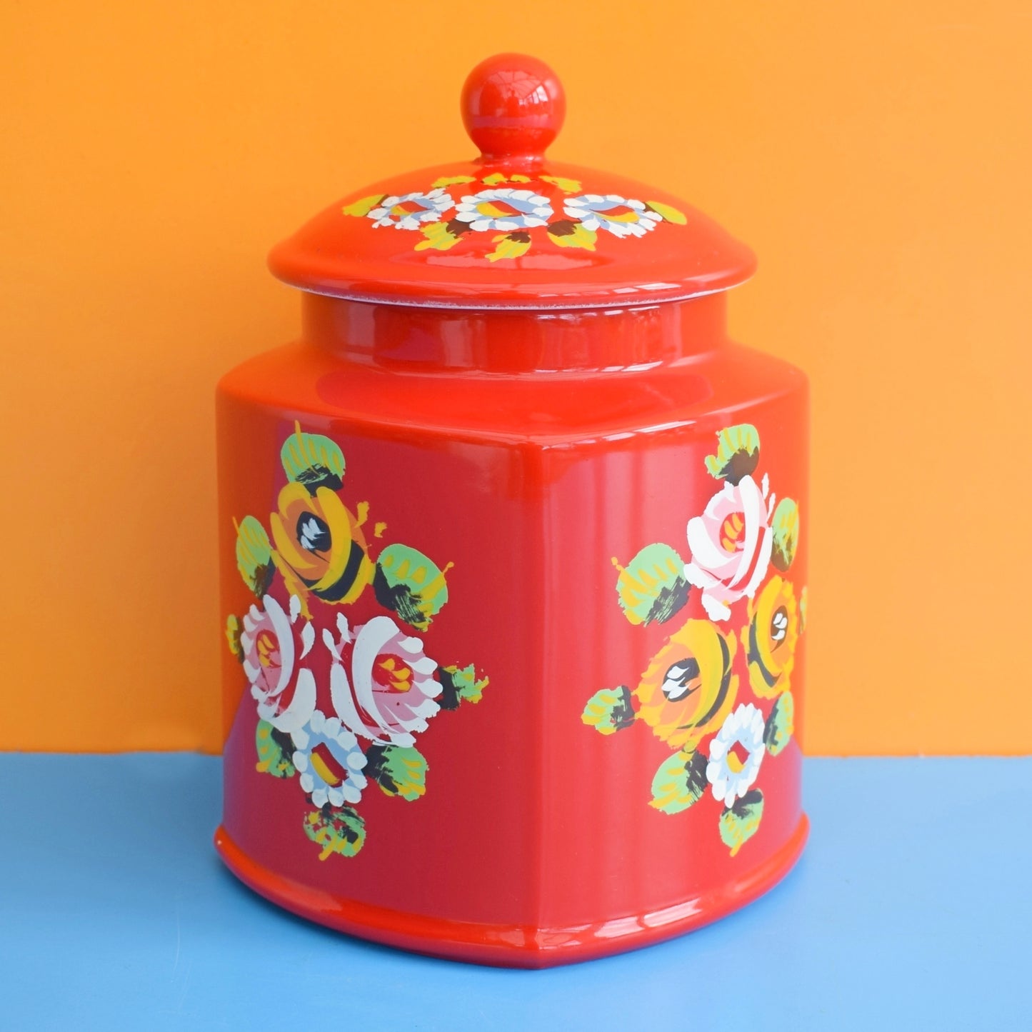 Vintage 1980s Ceramic Hand Painted Barge Ware by Pineapple Retro