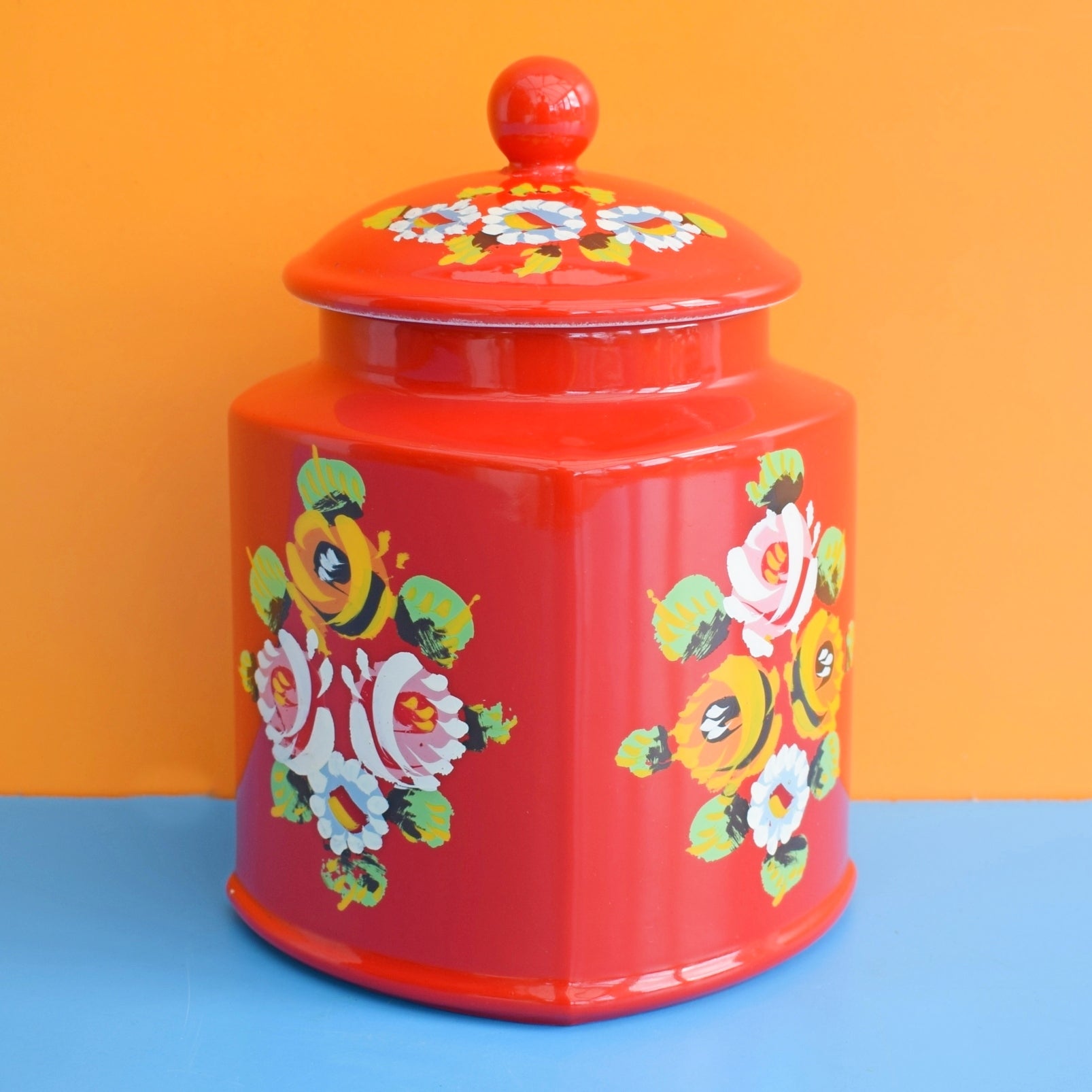 Vintage 1980s Ceramic Hand Painted Barge Ware by Pineapple Retro