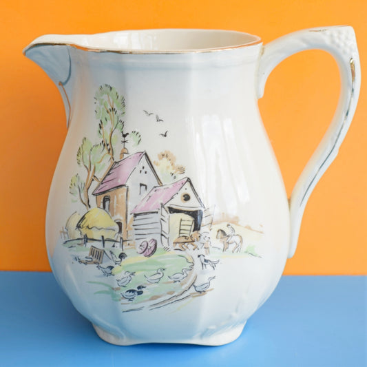 Vintage 1950s Alfred Meakin Jug - Down On The Farm by Vintage