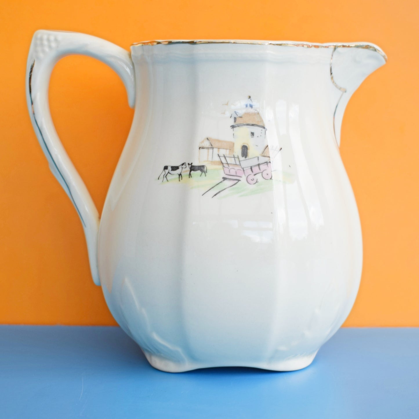 Vintage 1950s Alfred Meakin Jug - Down On The Farm