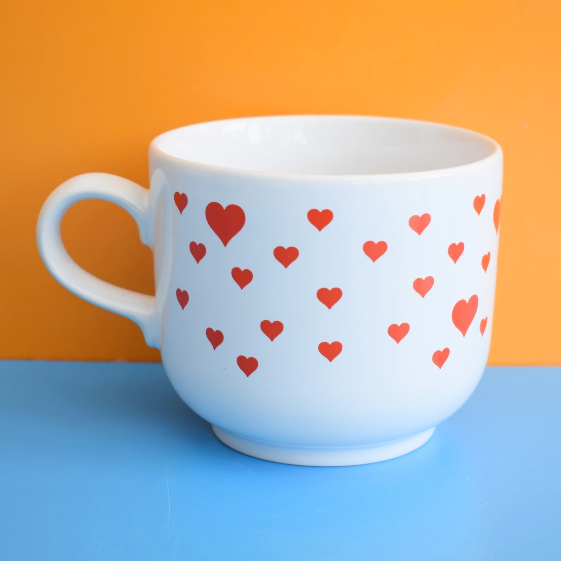 Vintage 1980s Kiln Craft Staffordshire Large Mug - Heart by Pineapple Retro