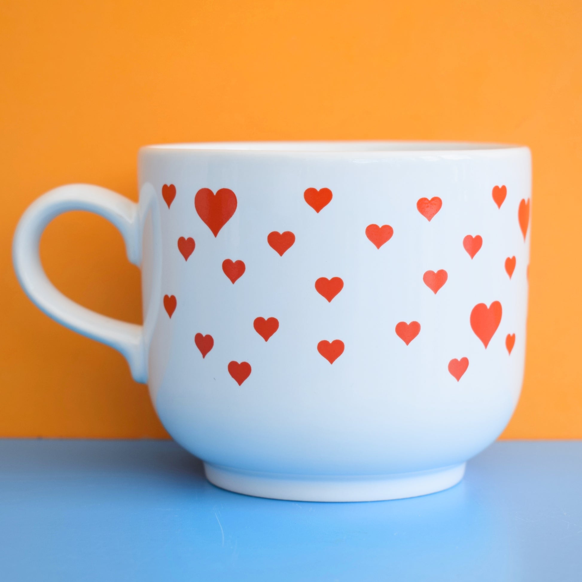 Vintage 1980s Kiln Craft Staffordshire Large Mug - Heart by Pineapple Retro