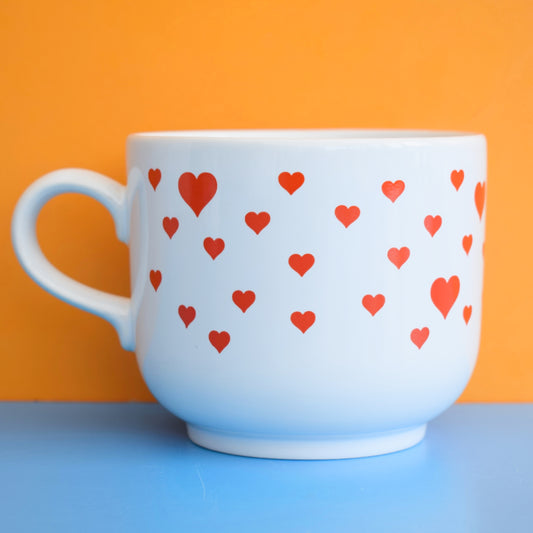 Vintage 1980s Kiln Craft Staffordshire Large Mug - Heart by Pineapple Retro