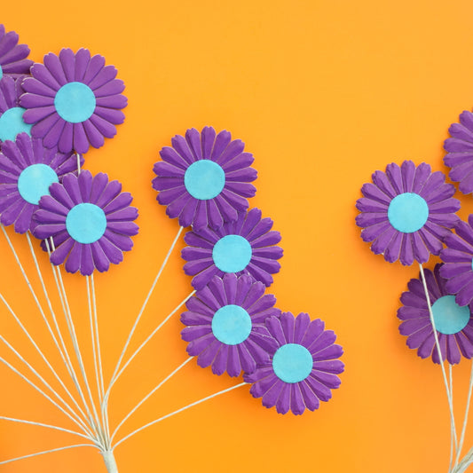 Vintage 1960s Takahashi Paper Baby Flowers - Purple