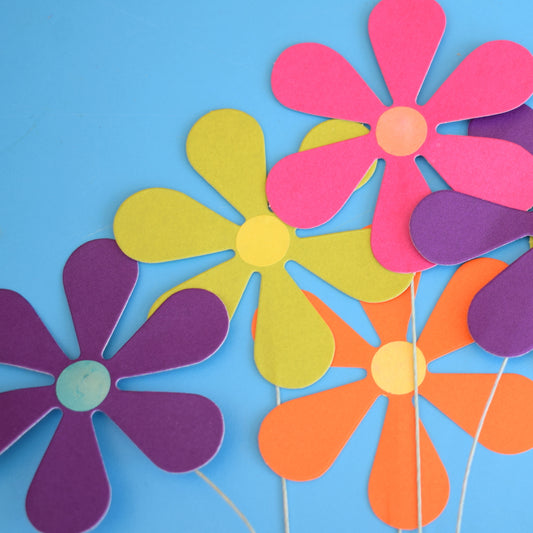 Vintage 1960s Takahashi Paper Dog Wood Flowers