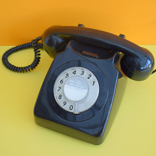 Vintage 1970s GPO Phone - Fully Working - Black by Pineapple Retro