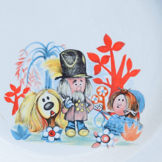 Vintage 1960s Magic Roundabout Plate by Pineapple Retro