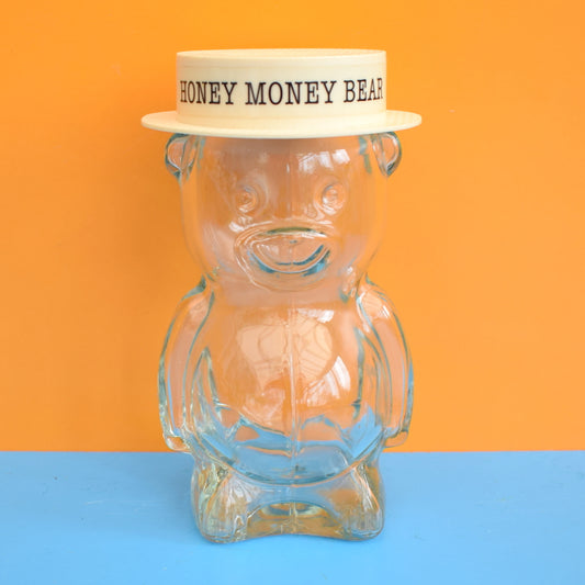 Vintage 1970s Plastic Money Box - Honey Money Bear