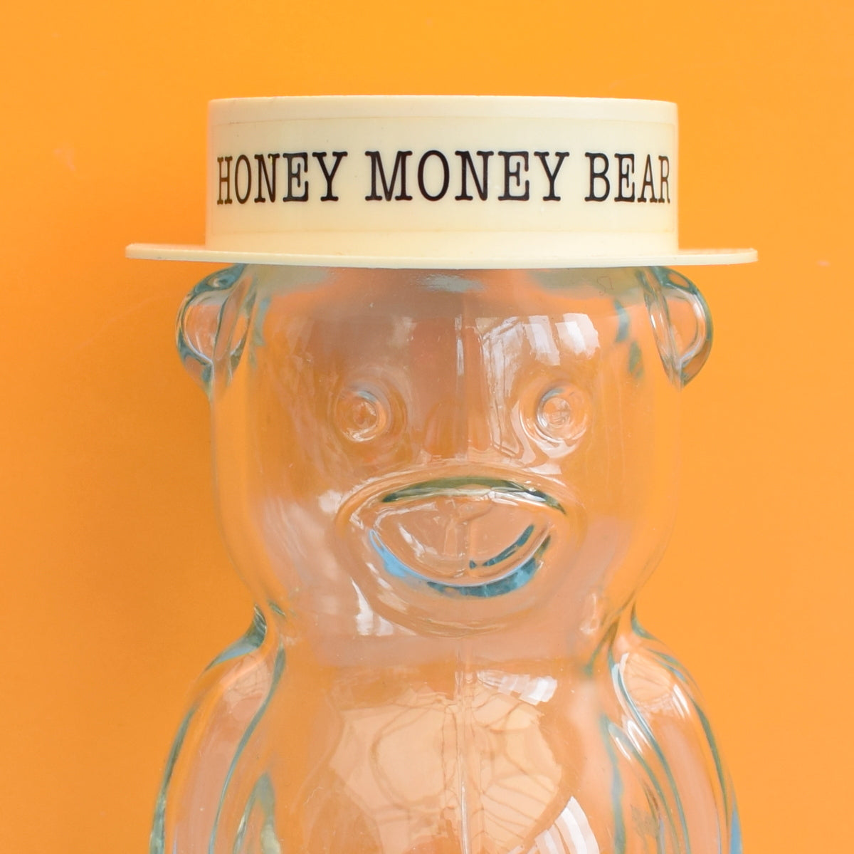 Vintage 1970s Plastic Money Box - Honey Money Bear