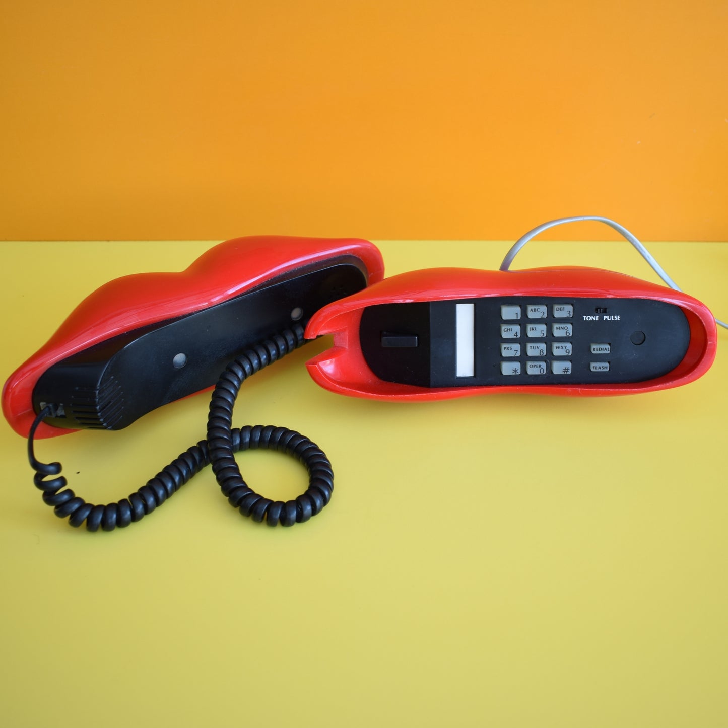 Vintage 1980s Phone - Fully Working - Red Lips