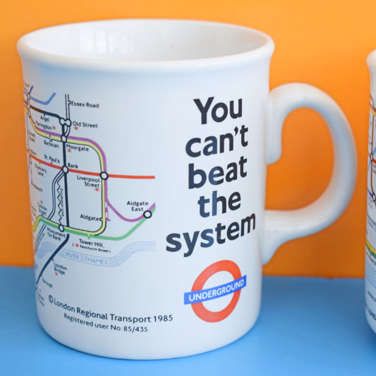 Vintage 1980s Mugs - London Underground Map by Pineapple Retro