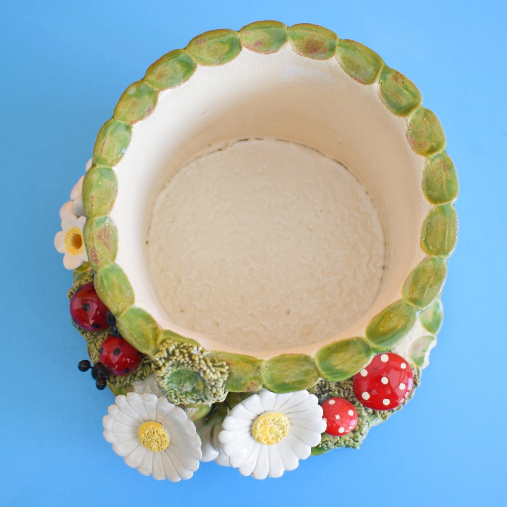 Vintage 1970s Planter - Ladybirds/ Toadstools by Pineapple Retro