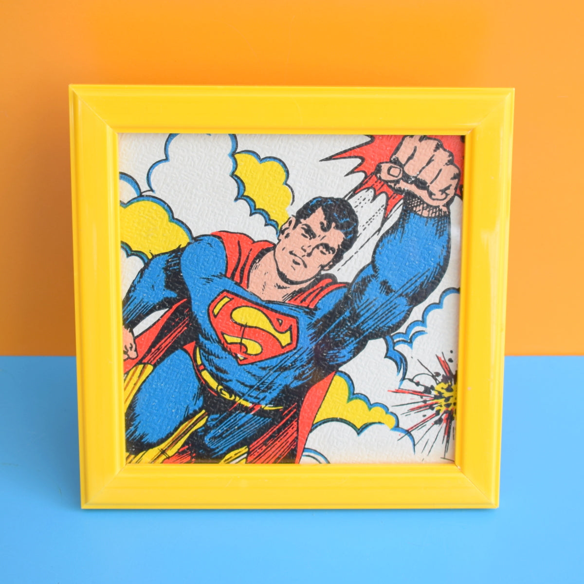 Vintage 1980s Rare Kids Wallpaper Picture - Superman