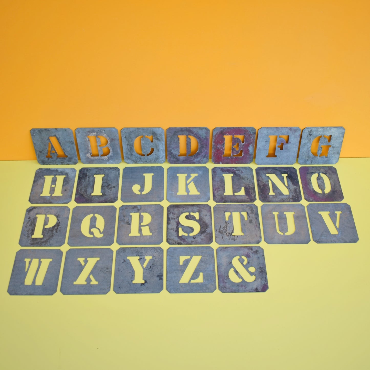 Vintage 1960s Metal Letter Stencils - Various by Pineapple Retro
