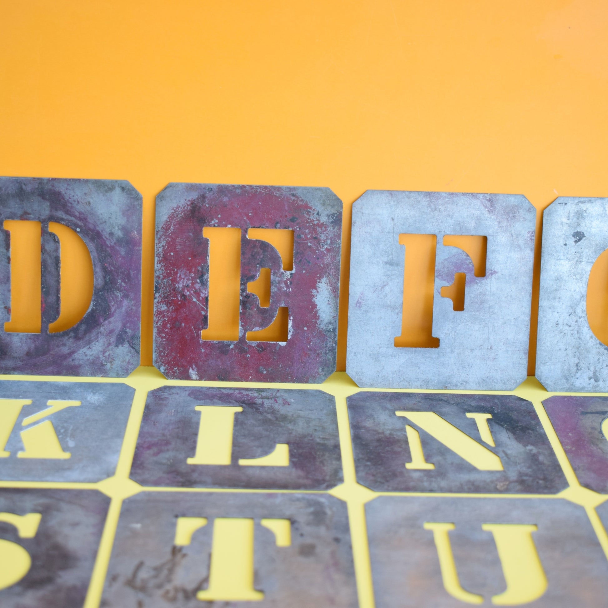 Vintage 1960s Metal Letter Stencils - Various by Pineapple Retro