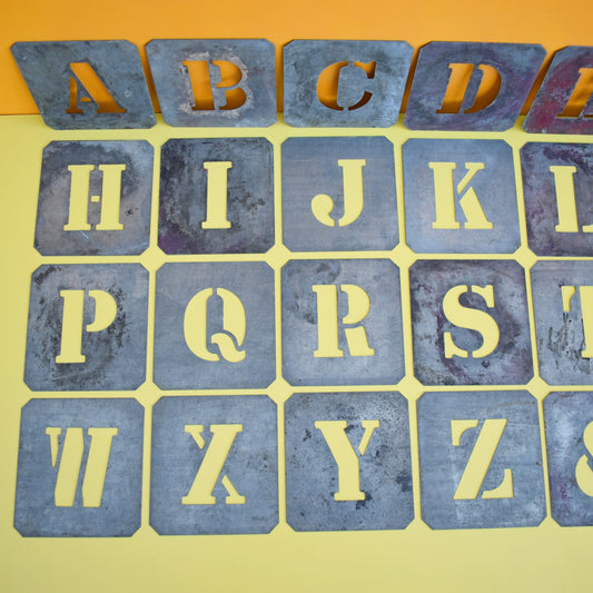 Vintage 1960s Metal Letter Stencils - Various by Pineapple Retro