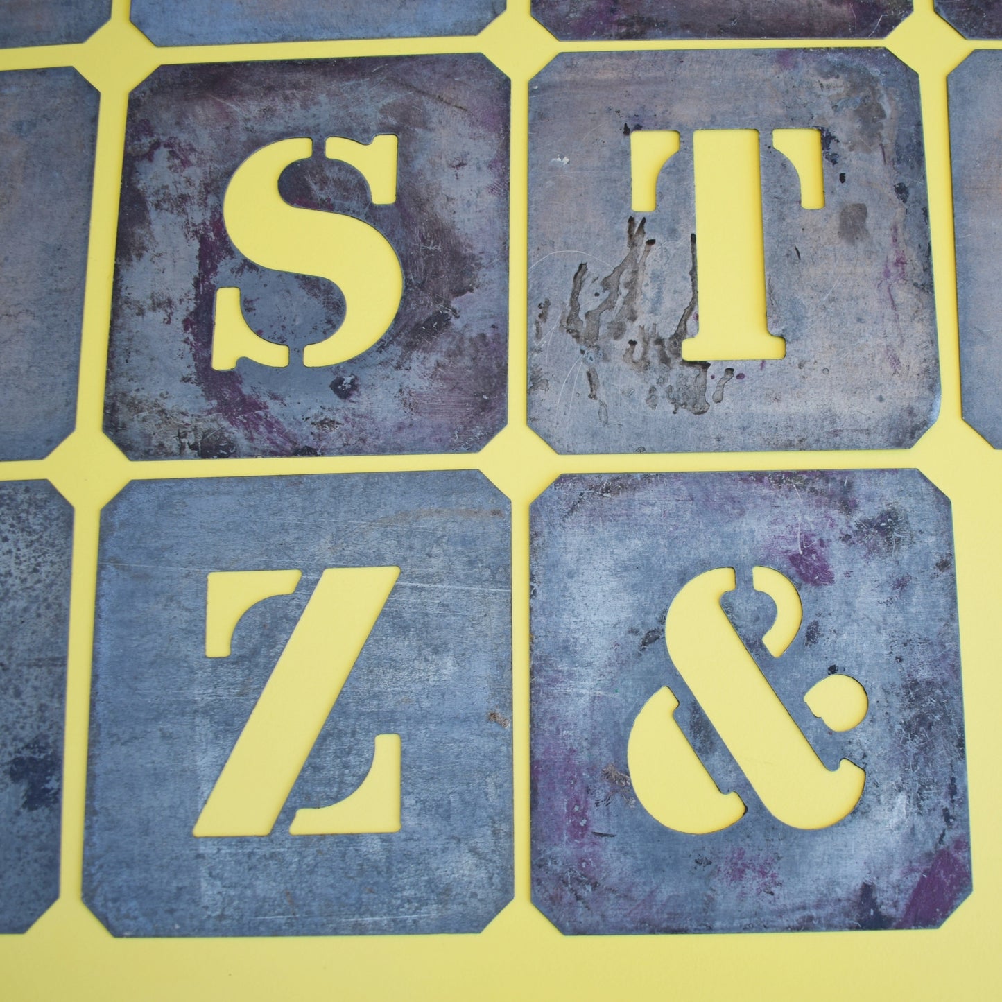 Vintage 1960s Metal Letter Stencils - Various by Pineapple Retro