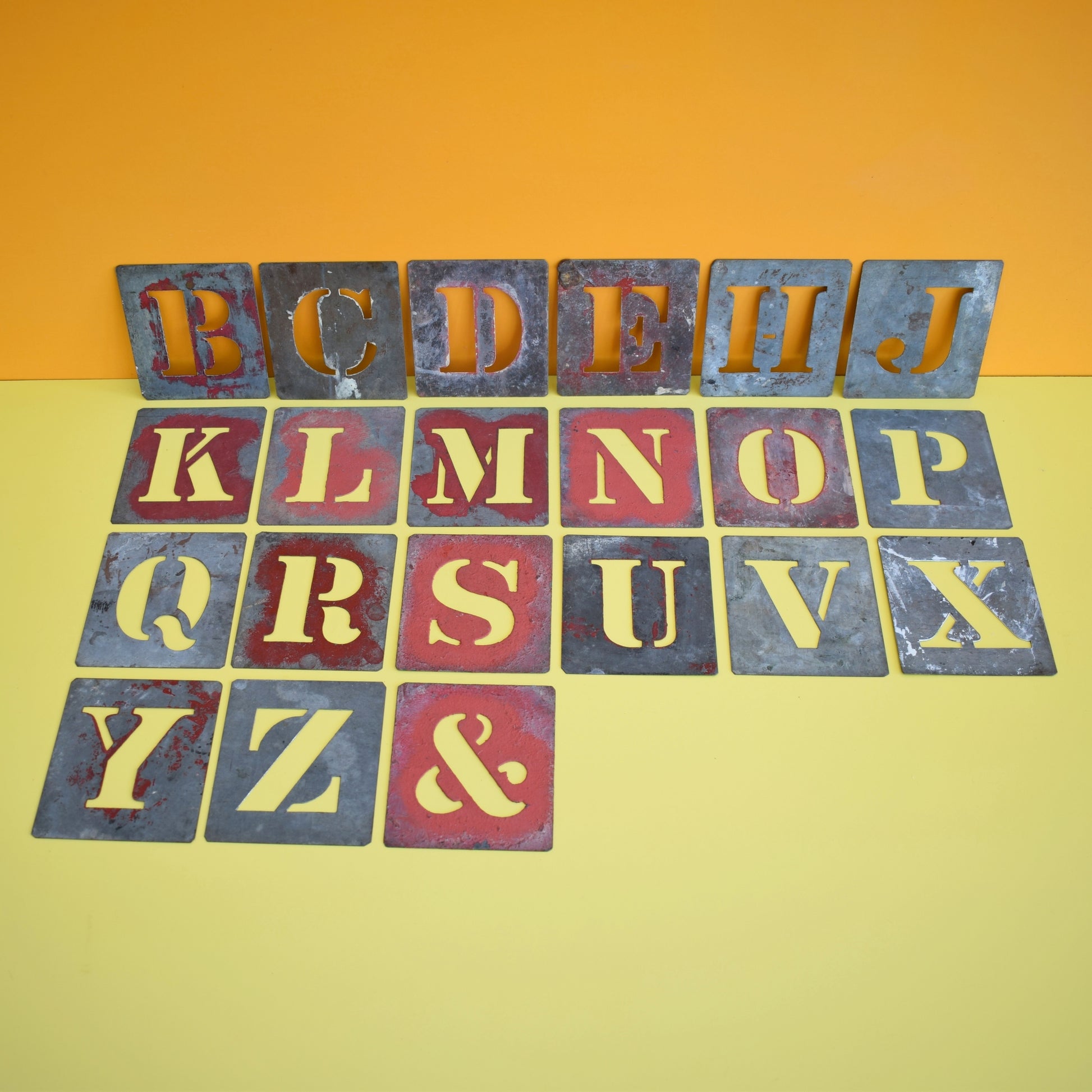 Vintage 1960s Metal Letter Stencils - Various by Pineapple Retro