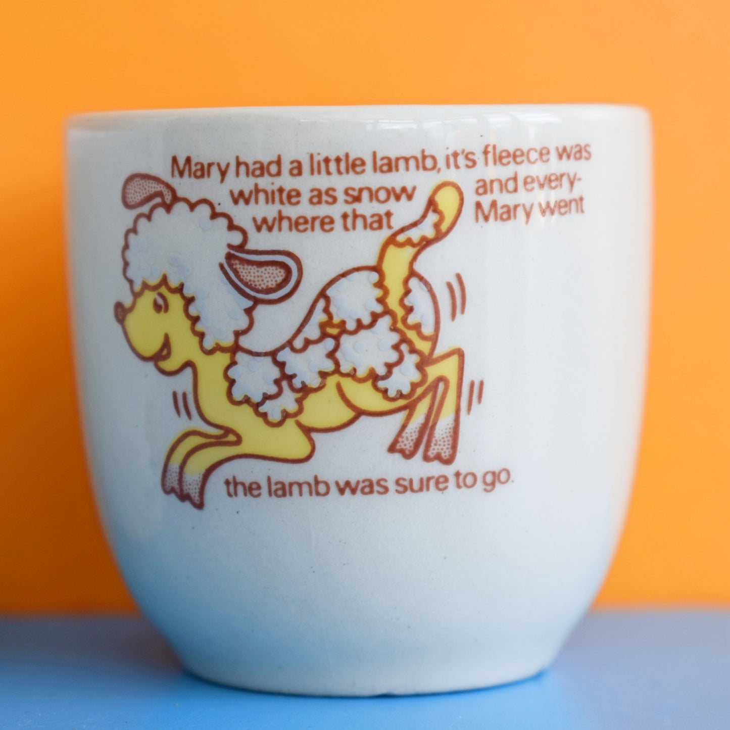 Vintage 1960s Nursery Rhyme Plate / Egg Cups