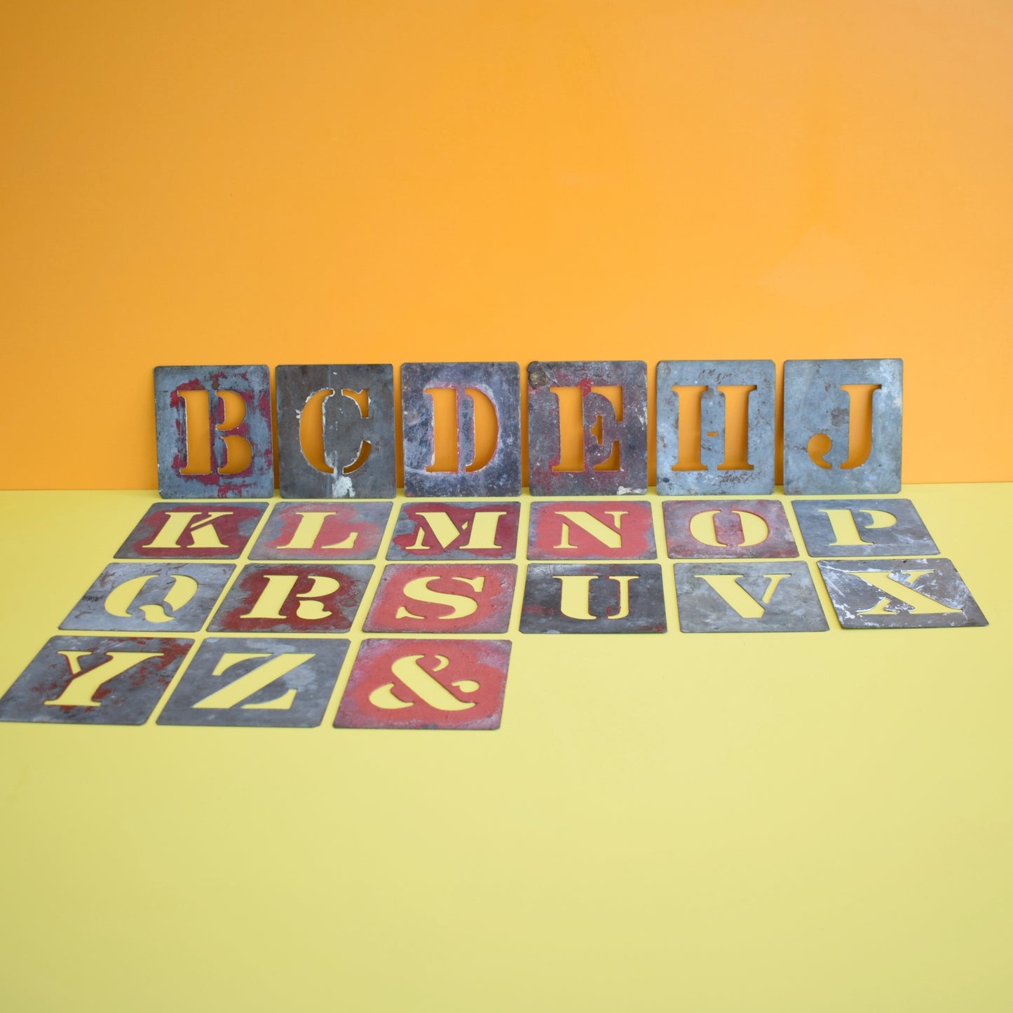 Vintage 1960s Metal Letter Stencils - Various by Pineapple Retro