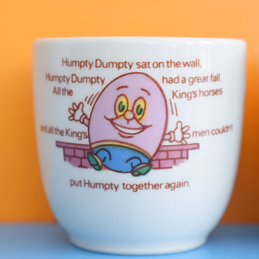 Vintage 1960s Nursery Rhyme Plate / Egg Cups by Pineapple Retro