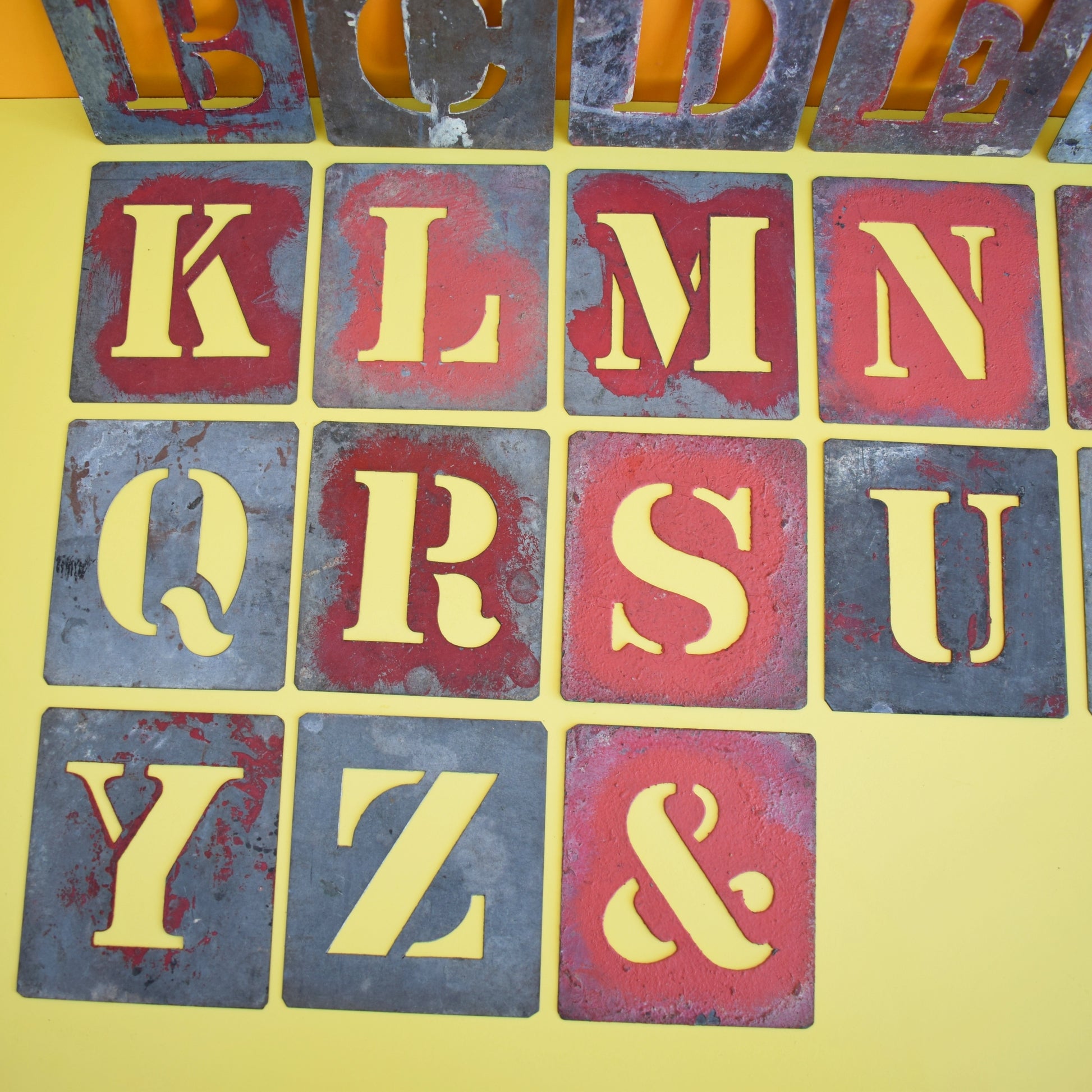 Vintage 1960s Metal Letter Stencils - Various by Pineapple Retro