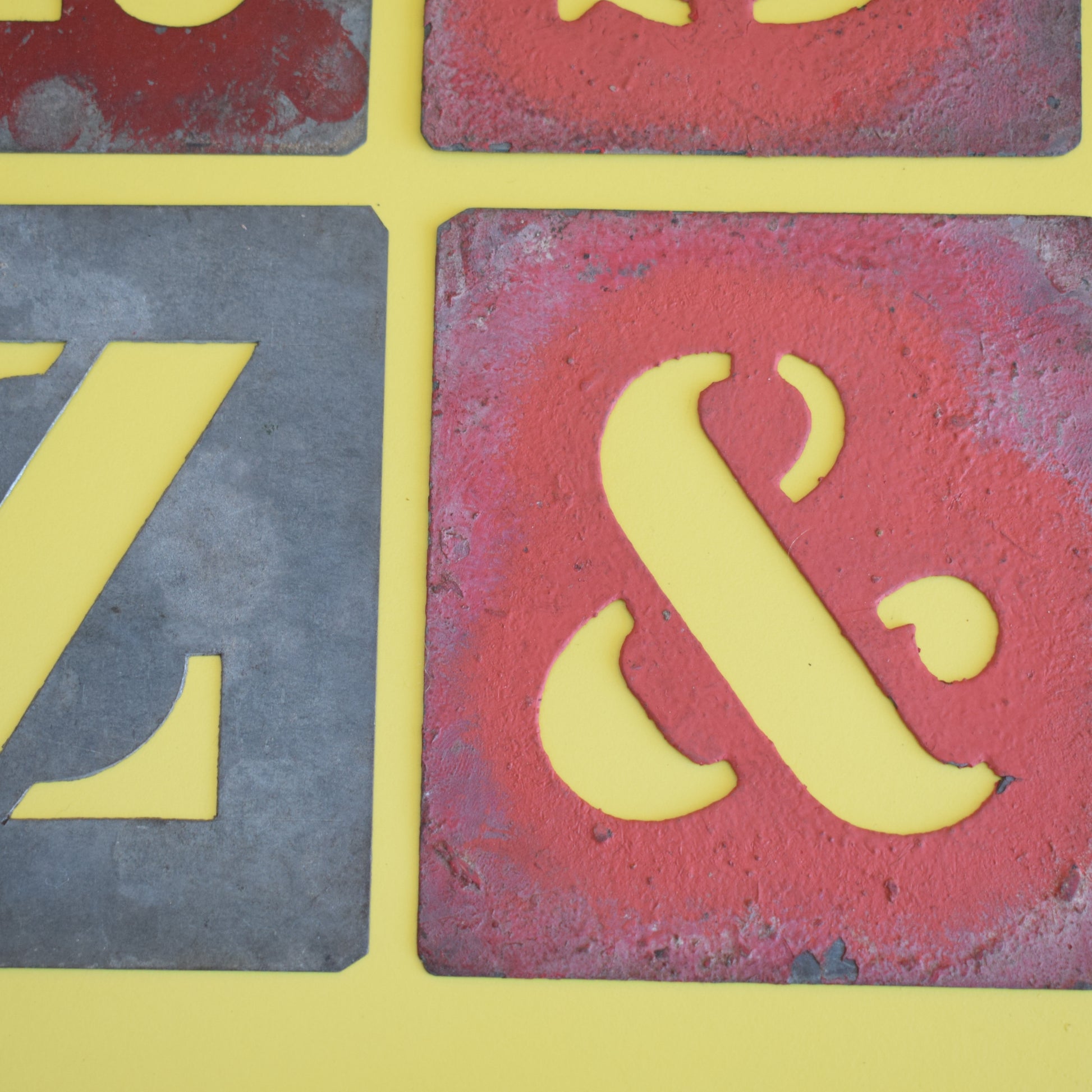 Vintage 1960s Metal Letter Stencils - Various by Pineapple Retro