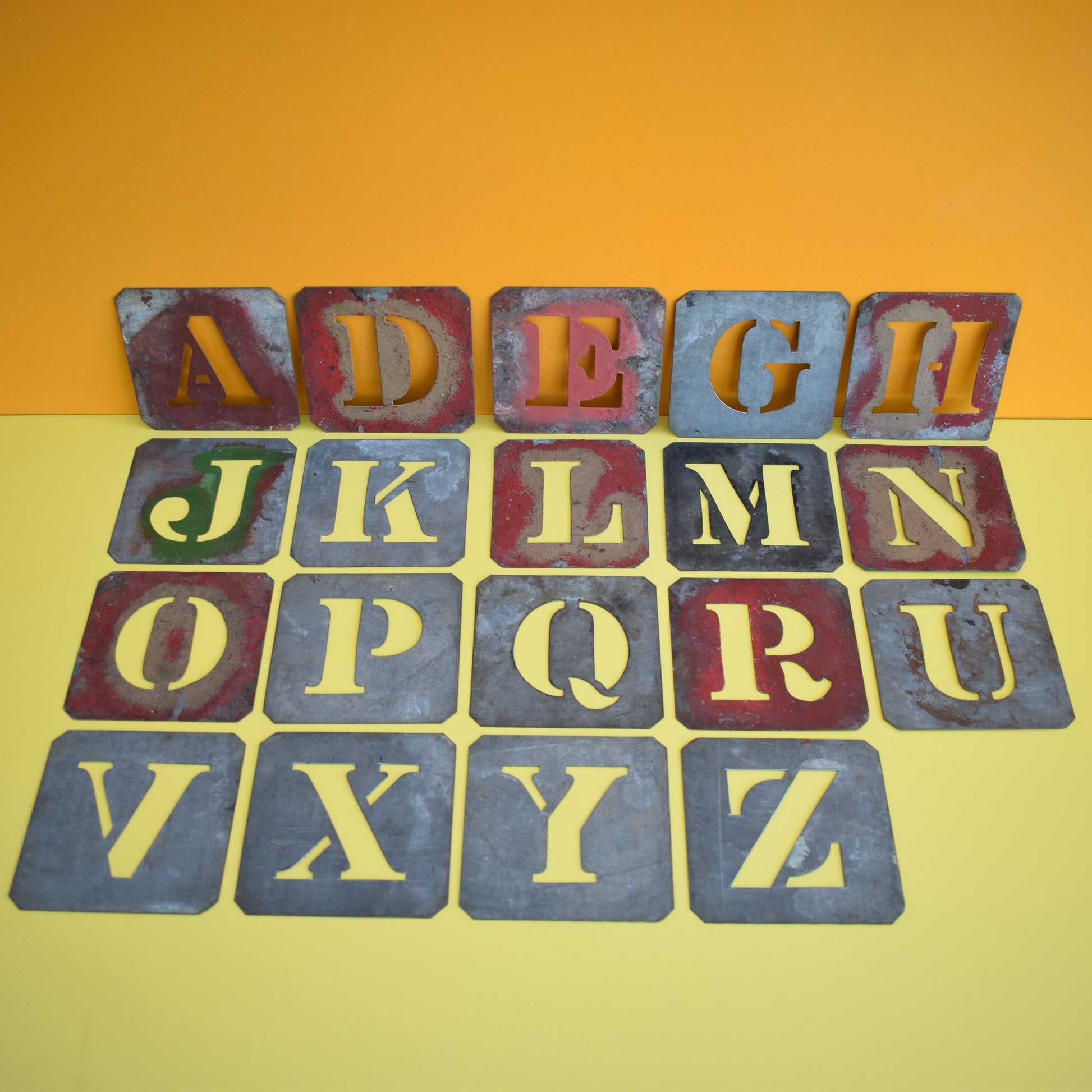 Vintage 1960s Metal Letter Stencils - Various by Pineapple Retro