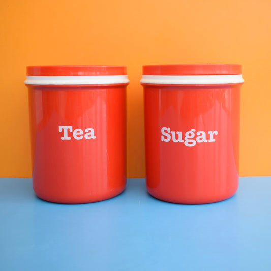 Vintage 1980s Plastic Containers - Rosti - Red by Pineapple Retro