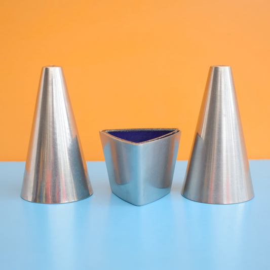Vintage 1960s Stainless Steel Salt & Pepper - Danish . by Vintage