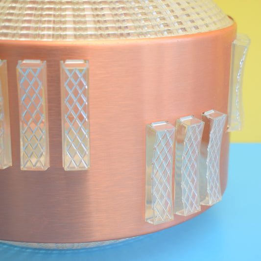 Vintage 1960s Light Fitting / Shade - UFO Plastic / Aluminium by Pineapple Retro