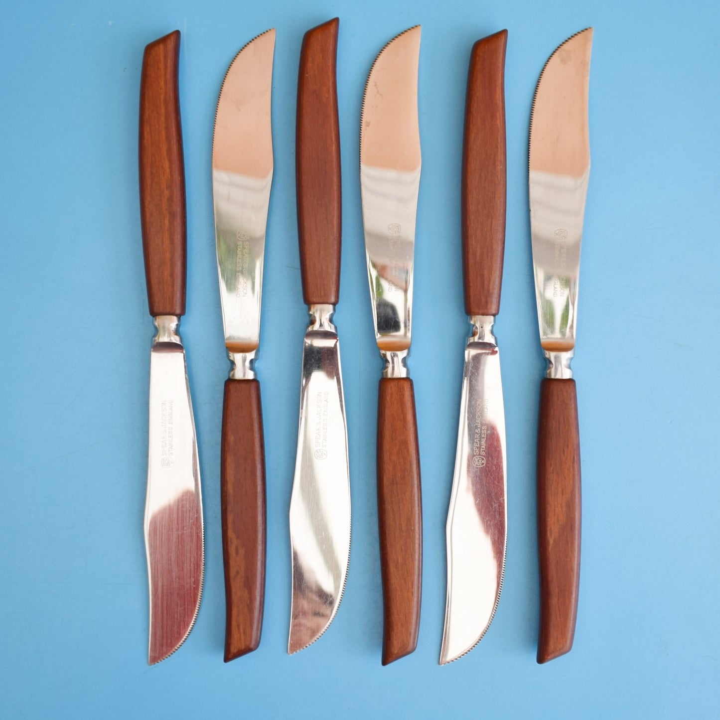 Vintage 1960s Teak Glosswood Knives by Vintage