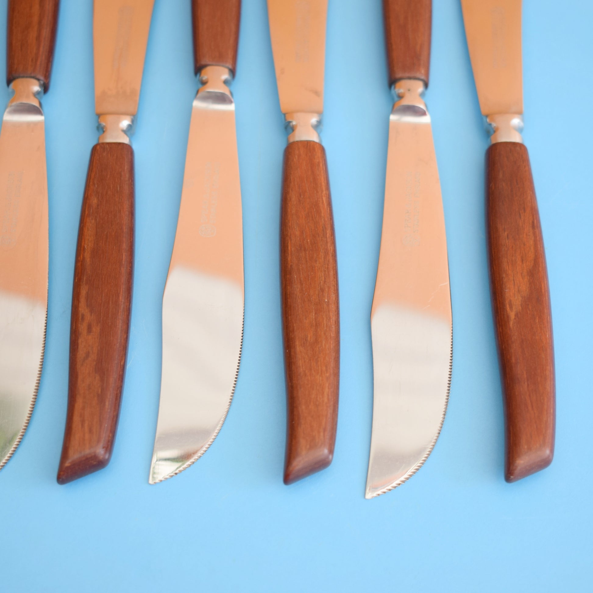 Vintage 1960s Teak Glosswood Knives by Vintage