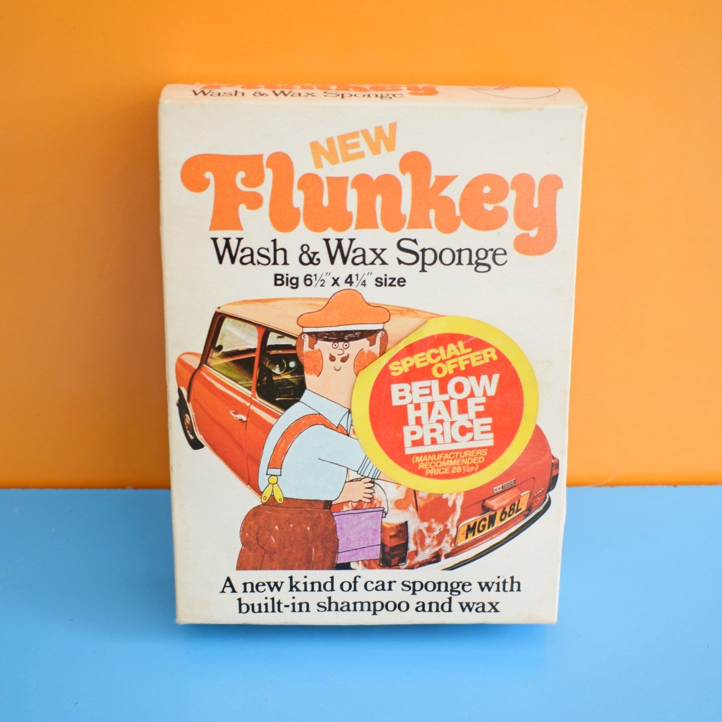 Vintage 1970s Boxed Car Sponge - Flunkey by Pineapple Retro