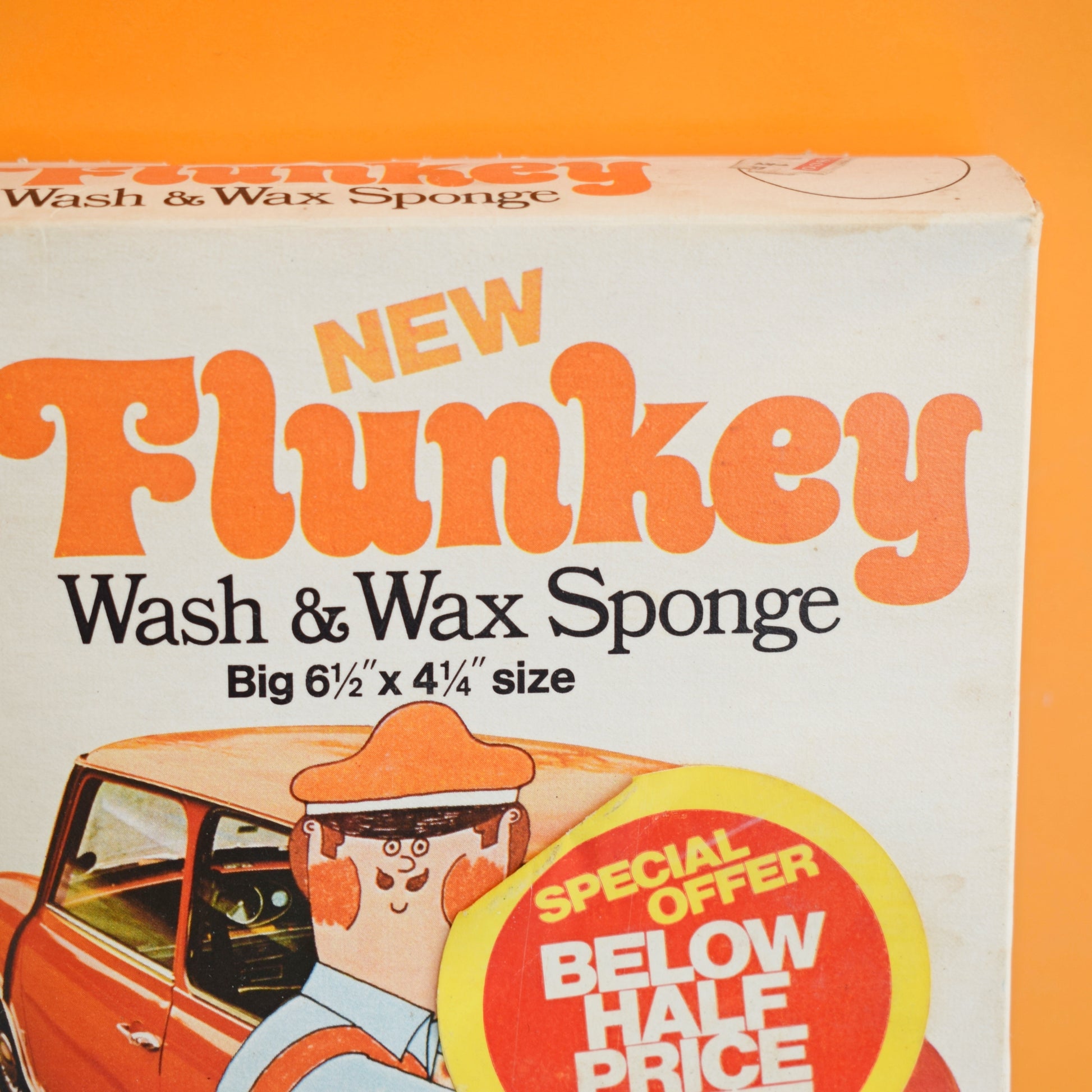 Vintage 1970s Boxed Car Sponge - Flunkey by Pineapple Retro