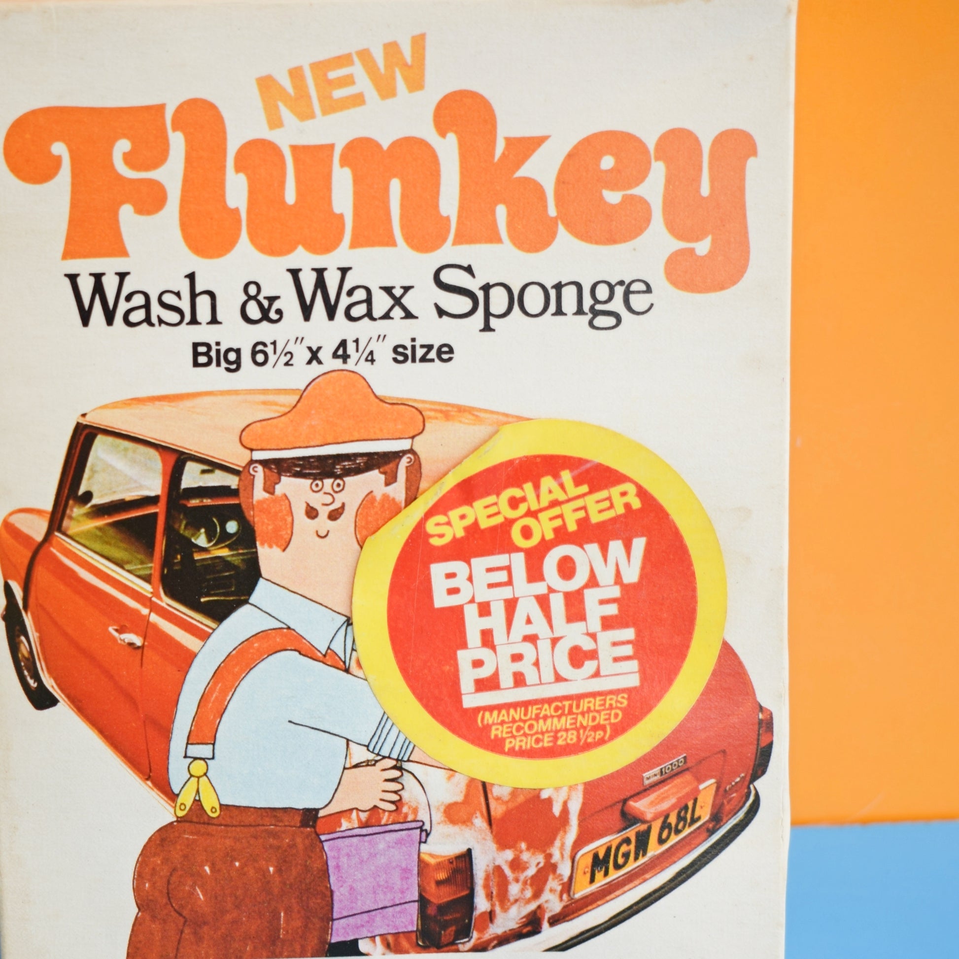 Vintage 1970s Boxed Car Sponge - Flunkey by Pineapple Retro