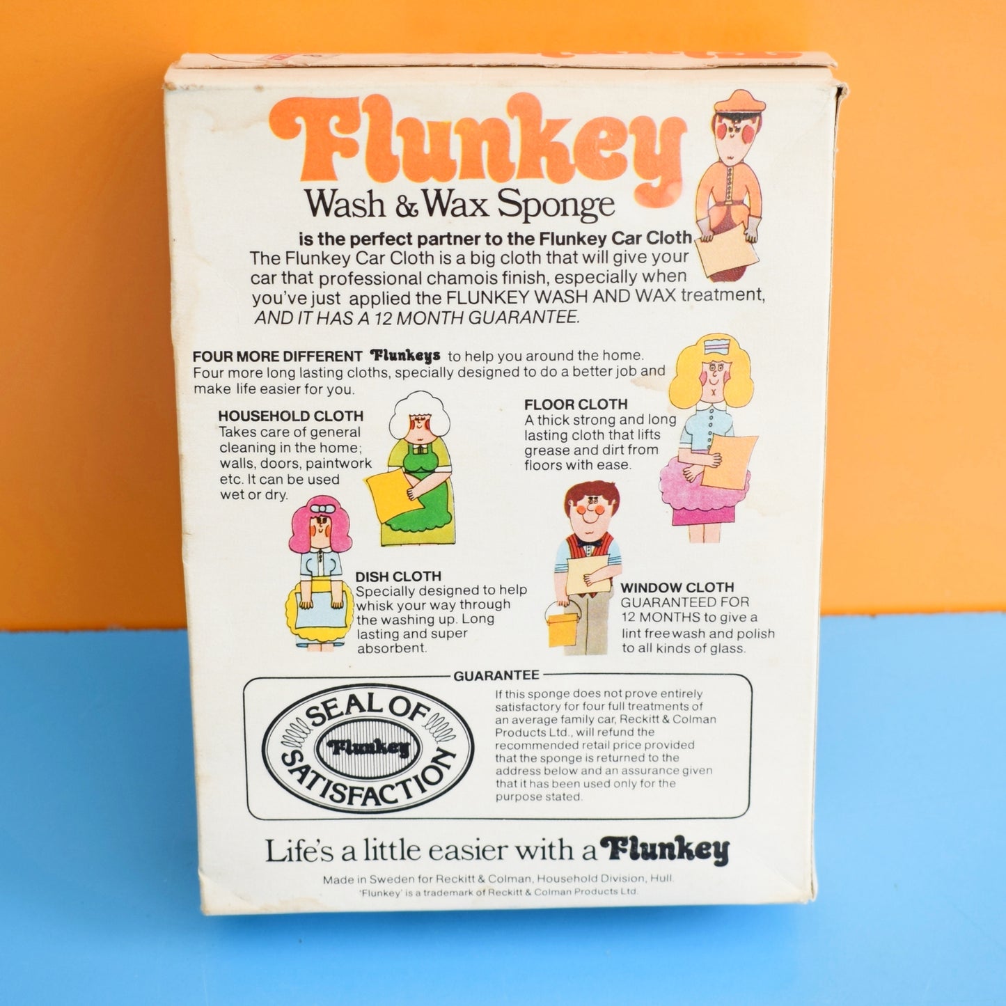Vintage 1970s Boxed Car Sponge - Flunkey by Pineapple Retro