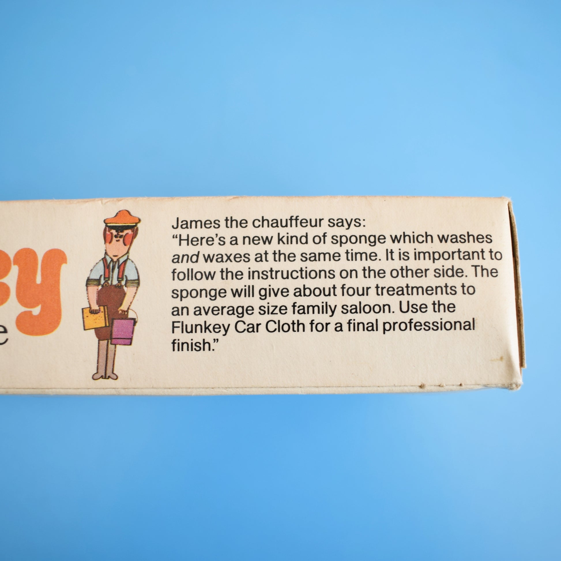 Vintage 1970s Boxed Car Sponge - Flunkey by Pineapple Retro