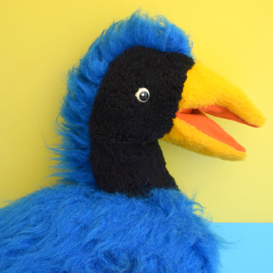 Vintage 1970s Fluffy Emu Hand Puppet by Vintage