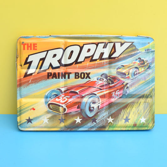 Vintage 1960s Set Of Paints In Tin - Trophy Car Racing